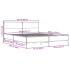 Estructura cama madera ingeniería metal gris Sonoma 120x200
