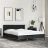 Estructura de cama madera de ingeniería y metal negro