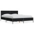 Estructura de cama madera de ingeniería y metal negro