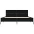 Estructura de cama madera de ingeniería y metal negro