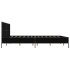Estructura de cama madera de ingeniería y metal negro