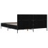 Estructura de cama madera de ingeniería y metal negro