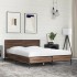 Estructura cama madera ingeniería metal marrón roble 140x200