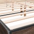 Estructura cama madera ingeniería metal marrón roble 140x200