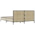 Estructura cama madera ingeniería metal roble Sonoma 160x200