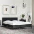 Estructura de cama madera de ingeniería y metal negro