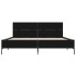 Estructura de cama madera de ingeniería y metal negro