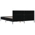 Estructura de cama madera de ingeniería y metal negro