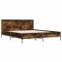 Estructura cama madera ingeniería metal roble ahumado