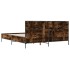 Estructura cama madera ingeniería metal roble ahumado