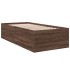 Estructura de cama madera de ingeniería marrón roble 90x190