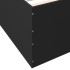 Estructura de cama madera de ingeniería negra 90x190