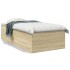 Estructura de cama madera de ingeniería roble Sonoma 90x200