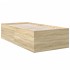 Estructura de cama madera de ingeniería roble Sonoma 90x200