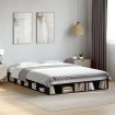 Estructura de cama madera de ingeniería negra 150x200 cm