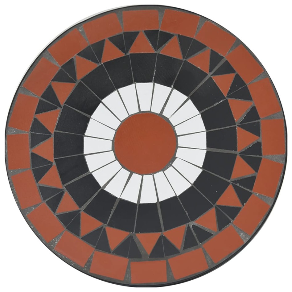 Juego de bistró de mosaico de hierro cerámica terracota