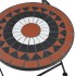 Juego de bistró de mosaico de hierro cerámica terracota