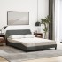 Cama con colchón tela gris oscuro 120x200