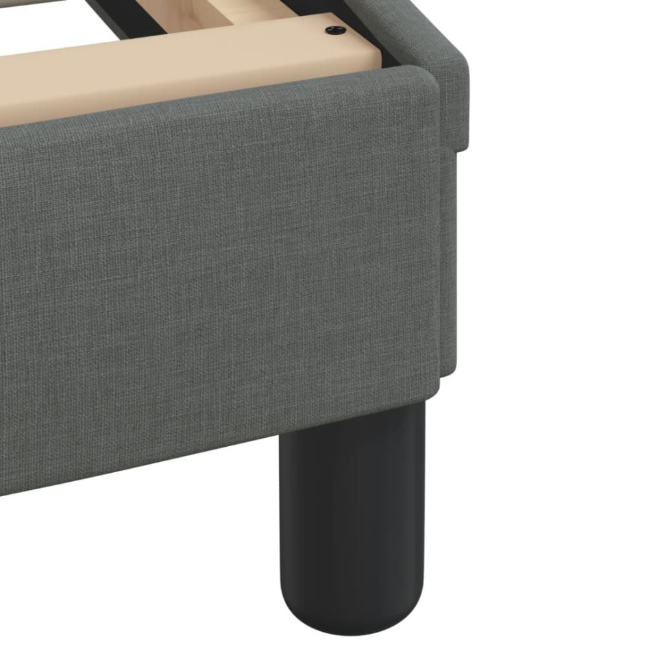 Cama con colchón tela gris oscuro 120x200
