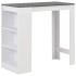 Mesa alta de cocina con estantería blanca 110x50x103