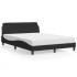 Cama con colchón terciopelo negro 120x200