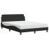 Cama con colchón terciopelo negro 120x200