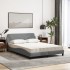 Cama con colchón tela gris claro 140x190