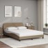 Cama con colchón cuero sintético capuchino 140x200