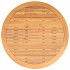 Mesa de jardín superficie de madera ratán PE beige Ø110x71