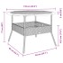 Mesa de jardín superficie de madera ratán PE beige Ø110x71