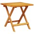 Tumbona con mesa madera maciza de acacia y tela azul