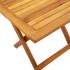 Tumbona con mesa madera maciza de acacia y tela azul