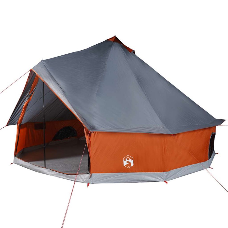 Tienda familiar tipi 10 personas impermeable gris