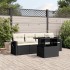 Set de muebles de jardín 5 pzas y cojines ratán sintético