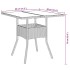Set comedor jardín 3 pzas cojines ratán sintético vidrio