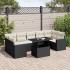 Set de sofás de jardín 8 piezas y cojines ratán sintético