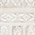 Biombo 4 paneles tallado a mano madera mango blanco 160x165
