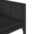 Set de comedor de jardín 9 pzas y cojines ratán sintético