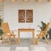 Juego de comedor de jardín 3 piezas madera maciza de acacia