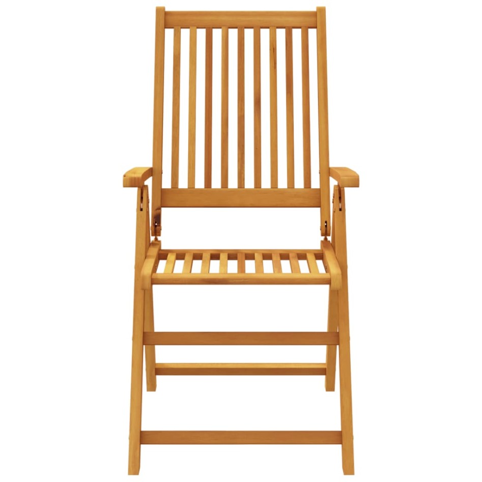 Juego de comedor de jardín 3 piezas madera maciza de