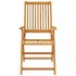 Juego de comedor de jardín 5 piezas madera maciza de