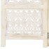Biombo 5 paneles tallado a mano madera mango blanco 200x165