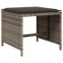 Set comedor jardín 9 pzas y cojines ratán sintético