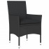Set comedor jardín 5 pzas cojines ratán sintético vidrio