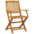 Set de comedor de jardín plegable 5 pzas madera maciza