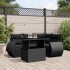 Set de muebles de jardín 5 pzas y cojines ratán sintético