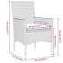 Set comedor jardín 3 pzas cojines ratán sintético vidrio