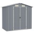 Cobertizo de jardín acero galvanizado gris 205x129x183