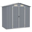Cobertizo de jardín acero galvanizado gris 205x129x183 cm