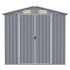Cobertizo de jardín acero galvanizado gris 205x129x183